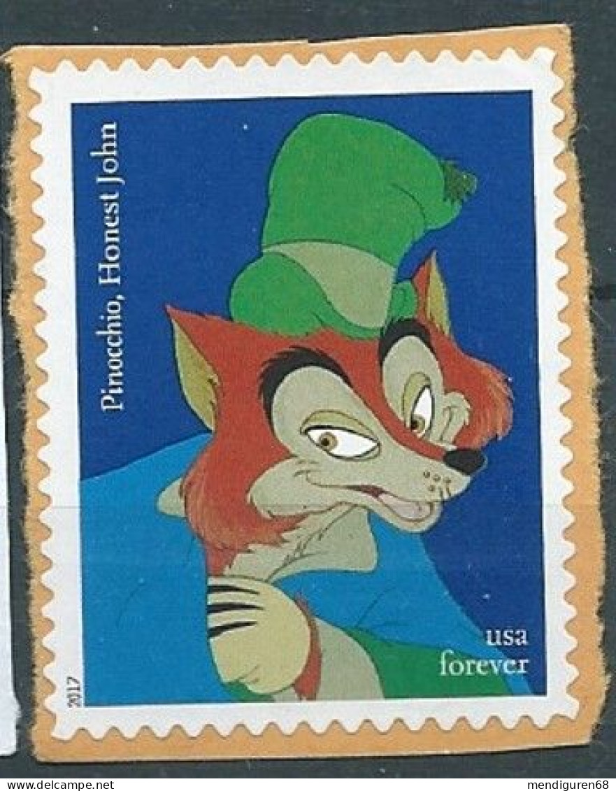 VERINIGTE STAATEN ETAS UNIS USA 2017 FROM M/S DISNEY VILLAINS: HONEST JOHN  F USED ON PAPER MI 5418 YT 5041 SN 5214 - Gebruikt