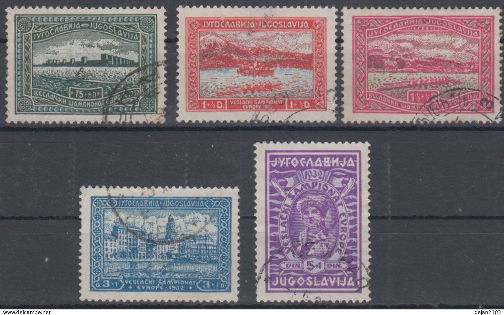 Yugoslavia Kingdom ECH In Rowing 1932 USED - Gebruikt