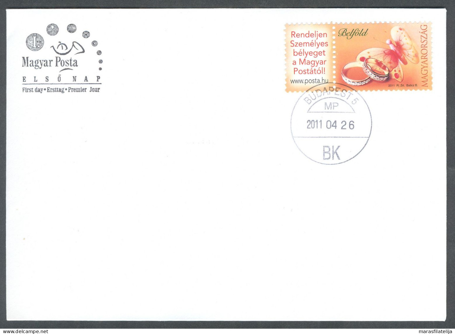 Hungary 2011, Wedding Rings, FDC - Andere & Zonder Classificatie