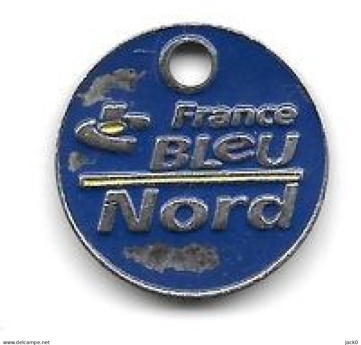 Jeton De Caddie  Occasion  Média, Radio  FRANCE  BLEU  NORD  Verso  94.7  Recto  Verso - Trolley Token/Shopping Trolley Chip