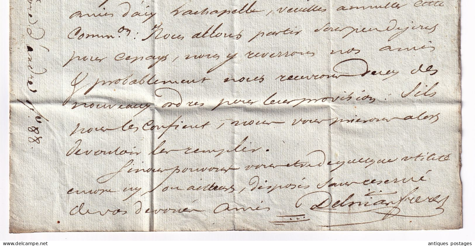 Lettre 1806 Limoges Delmas Frères Haute-Vienne pour Bordeaux Gironde Meyer Antimoine