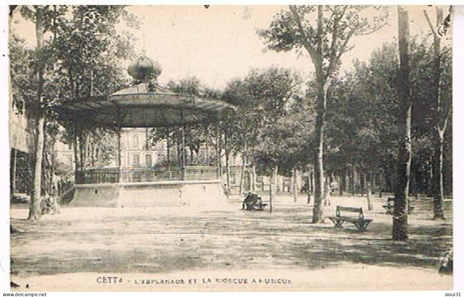 SETE CETTE  L ESPLANADE ET LE KIOSQUE A MUSIQUE - Sete (Cette)