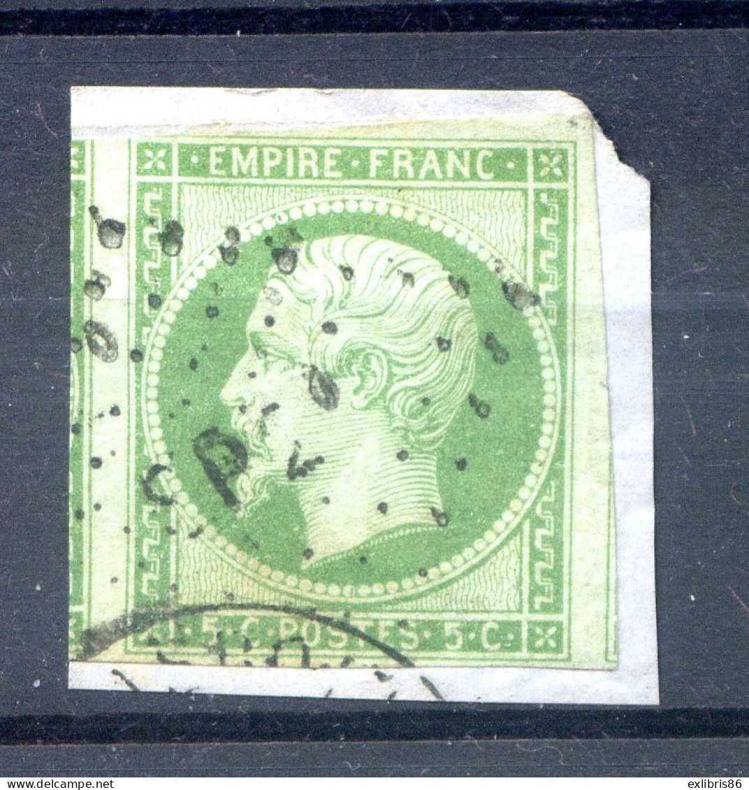 060524 FRANCE EMPIRE N° 12  EMPIRE SUR FRAGMENT 2 Voisins Dont 1 énorme TTB - 1853-1860 Napoleon III