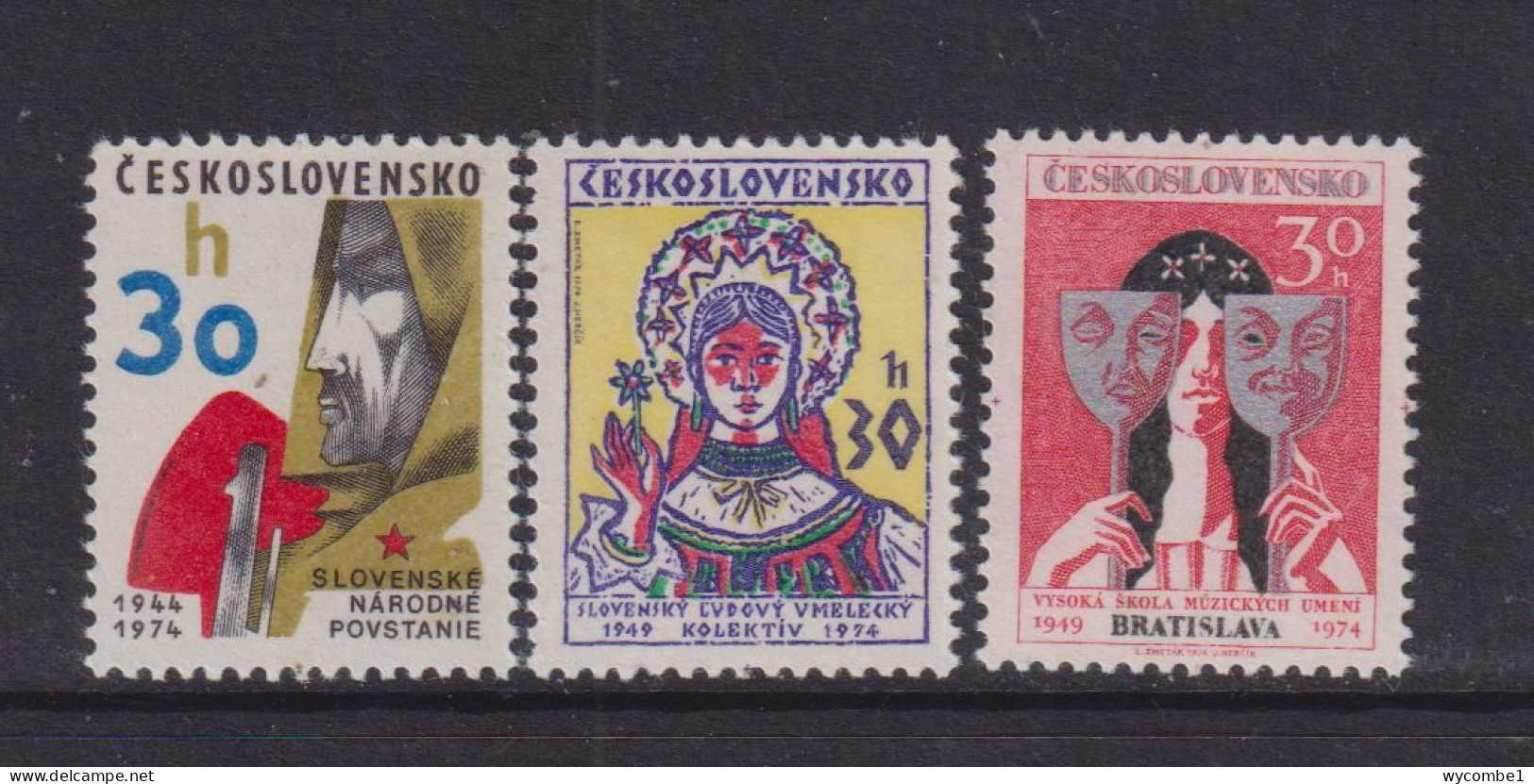 CZECHOSLOVAKIA  - 1974 Anniversaries Set Never Hinged Mint - Unused Stamps