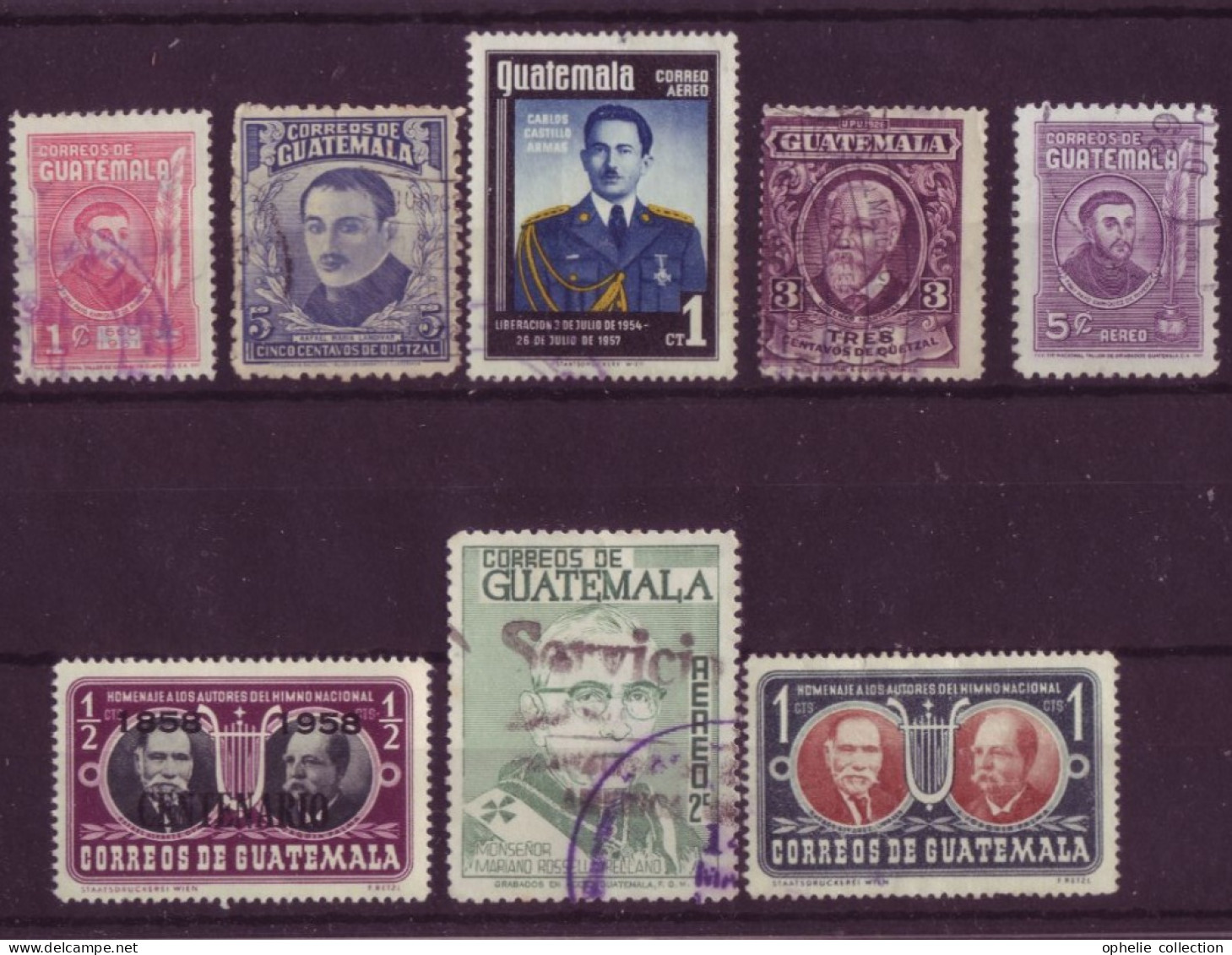 Amérique - Guatemala - Célébrités - 8 Timbres Différents - 7329 - Barbados (1966-...)