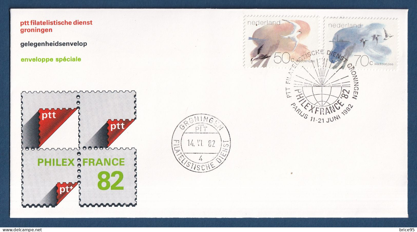 Pays Bas - FDC - Premier Jour - PhilexFrance 82 - 1982 - FDC