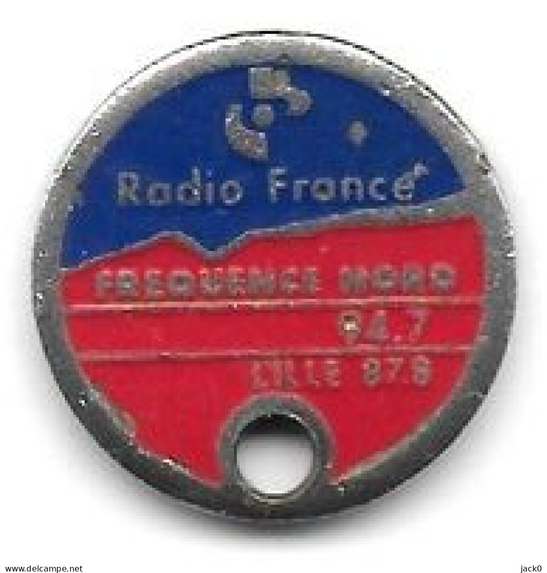 Jeton De Caddie  Occasion  Média, RADIO  FRANCE  FREQUENCE  NORD  Verso  94.7  LILLE  87.8 - Trolley Token/Shopping Trolley Chip