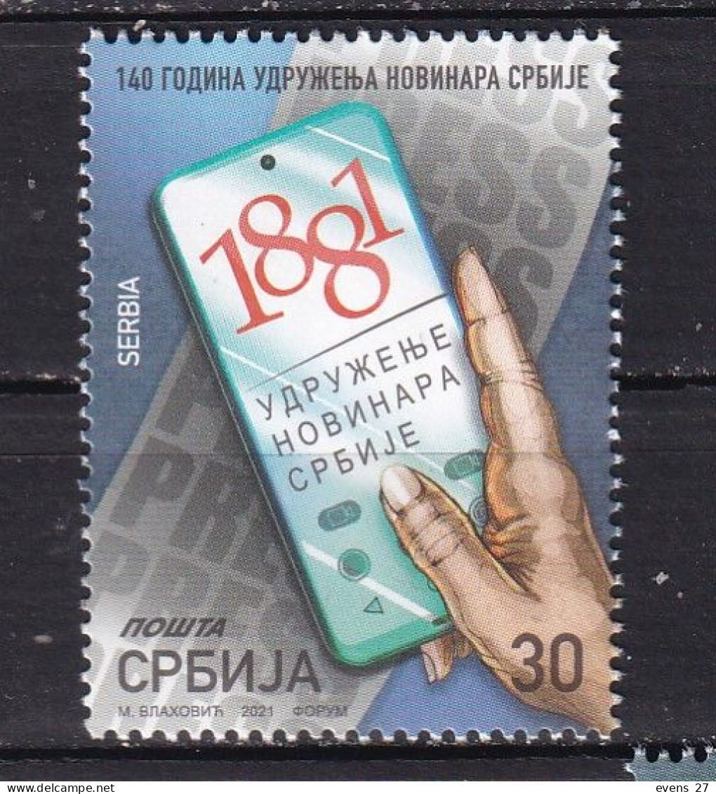 SERBIA-2021- JOURNALISTS ASSOCIATION-MNH - Serbia