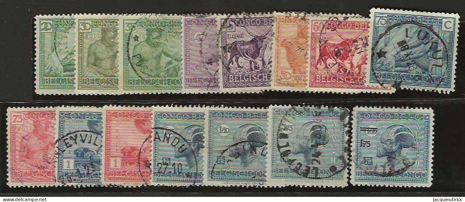 Congo   .   OBP    .   118/131+134      .    O      . Gestempeld  .   /   .   Oblitéré - Used Stamps