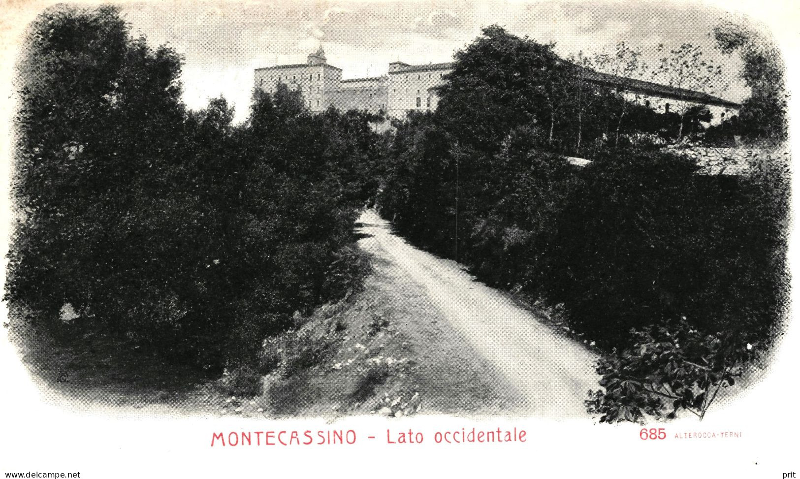 Montecassino Lato Occidentale 1910s Unused Postcard. Publisher Alterocca Terni - Frosinone