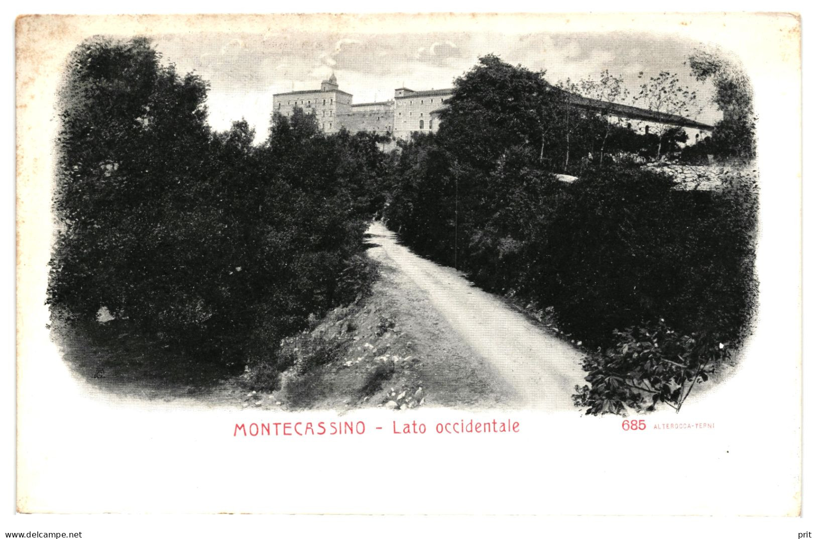 Montecassino Lato Occidentale 1910s Unused Postcard. Publisher Alterocca Terni - Frosinone