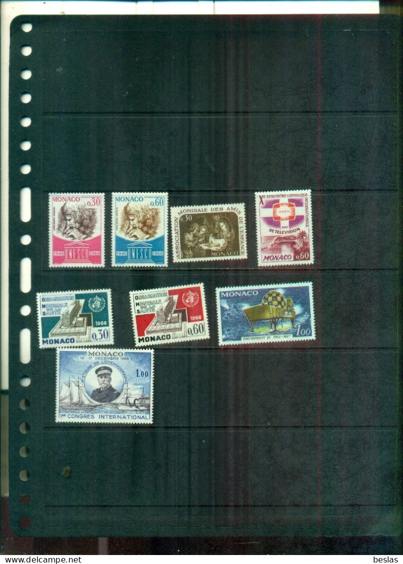 MONACO TELEVISION-PRECONTINENT II-ENFANCE-OCEANOGRAPHIE-O.M.S.-UNESCO 8 VAL NEUFS A PARTIR DE 0.75 EUROS - Unused Stamps