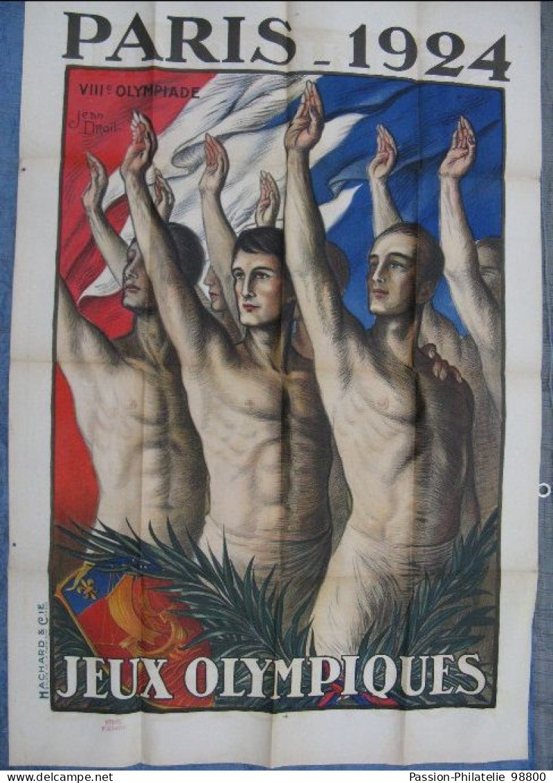 VIIIe Olympiade - Paris 1924 - Jeux Olympiques 78.5 X 120 Cm - Posters