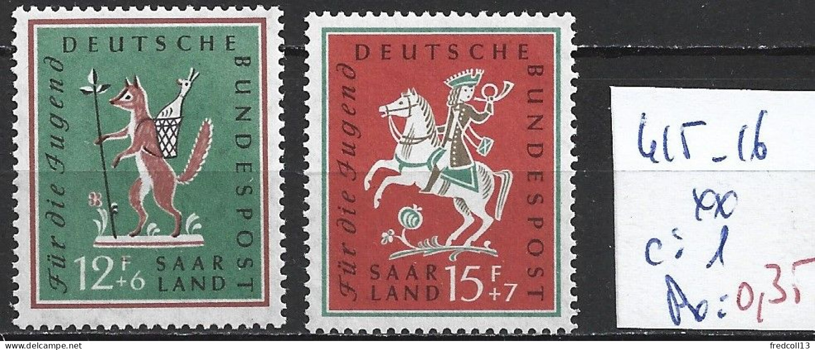 SARRE 415-16 ** Côte 1 € - Ungebraucht