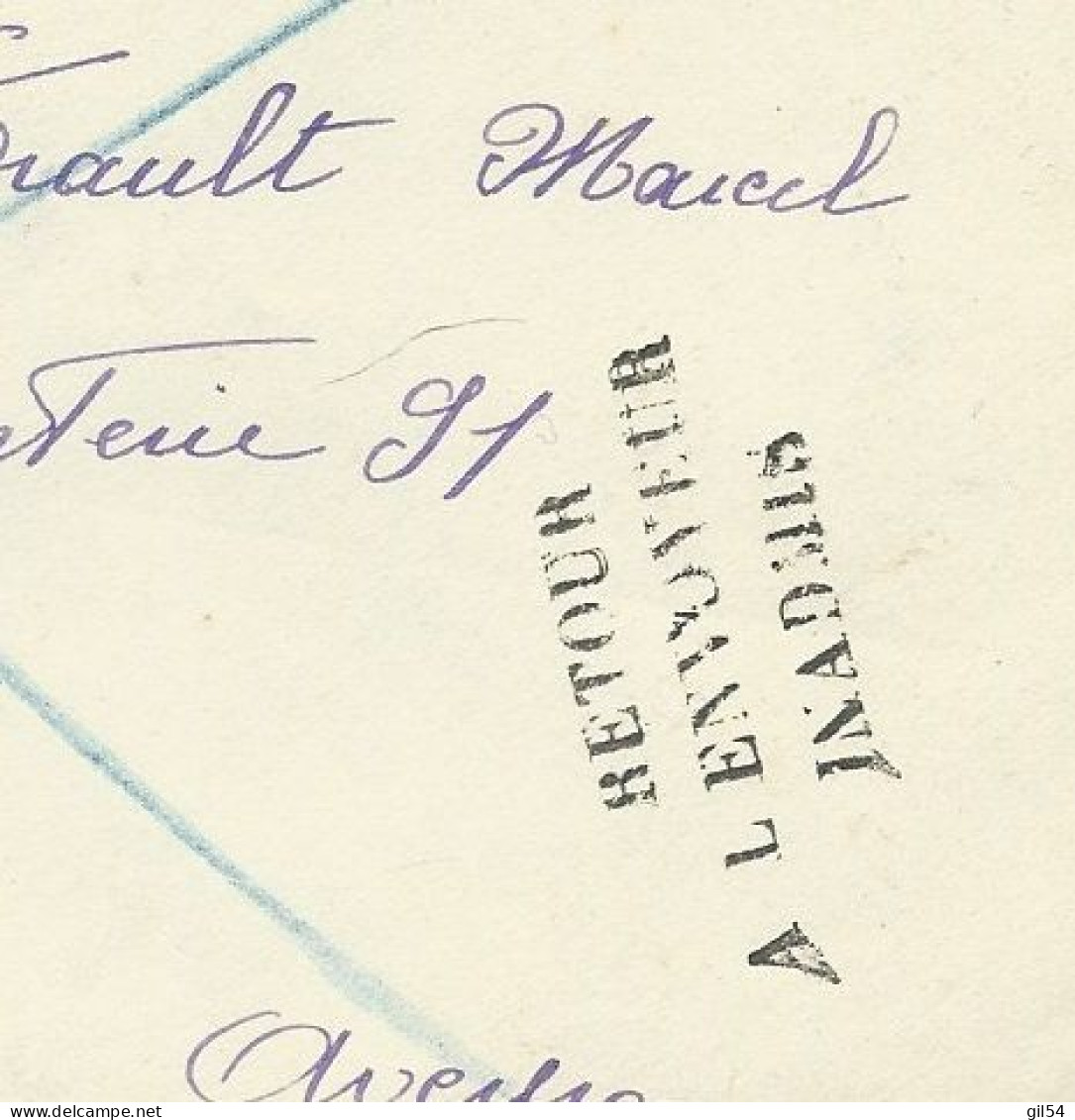 LAC Obl. Tours -gare ( 37 ) 30/07/1940 Pour Fondamente Aveyron  Avec Obli. Retour à L'envoyeur INADMIS-   MALB13701 - WW II