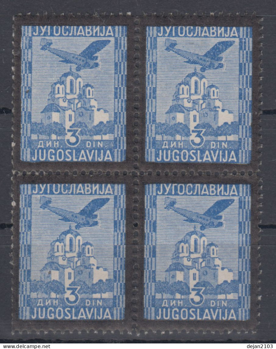 Yugoslavia Kingdom Anniversary Of King's Aleksandar Assassination Block Of Four 1935 MNH ** - Nuevos