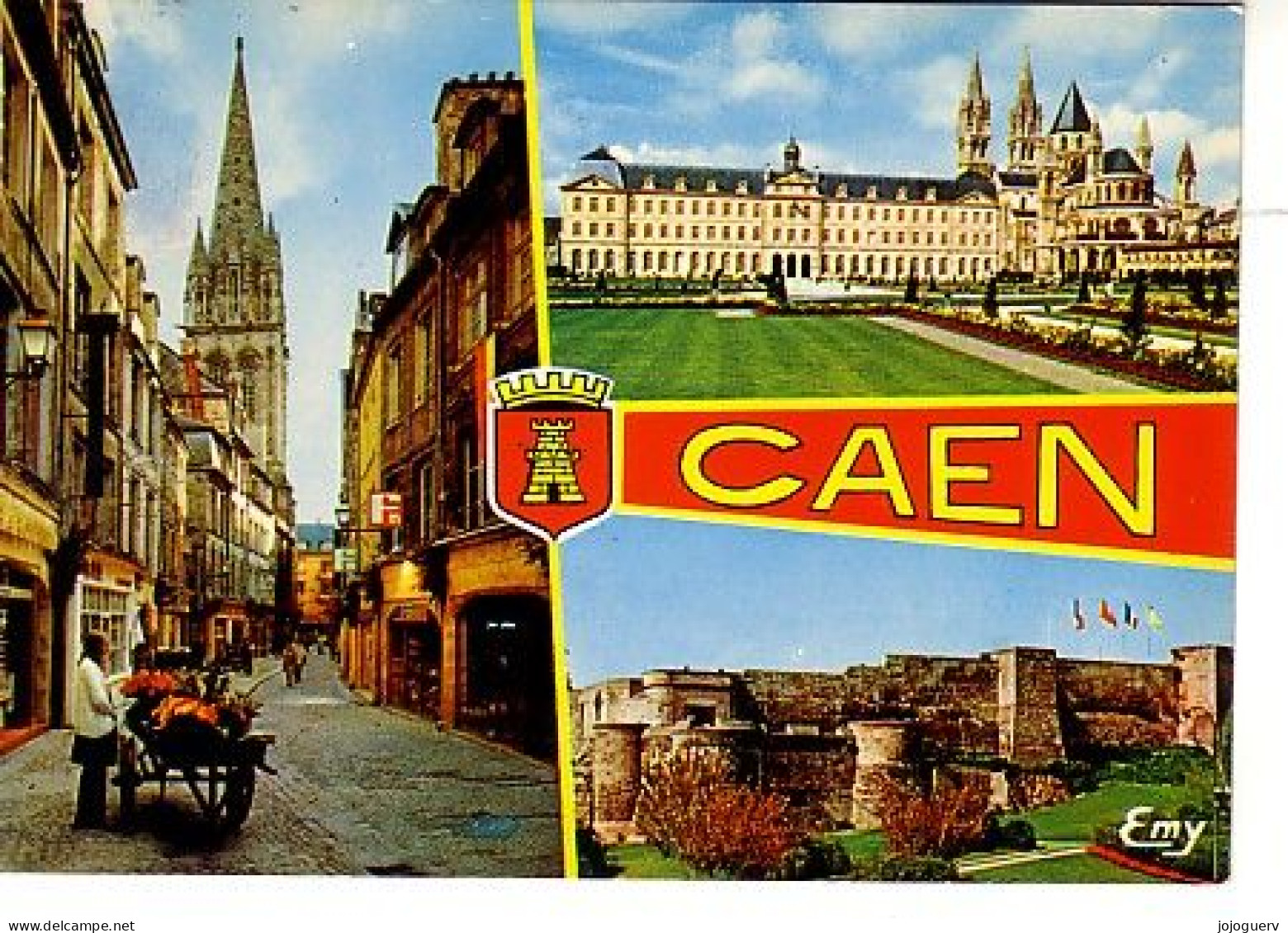 Caen : La Rue Froide ( Marchande De Fleurs ), L'abbaye Aux Hommes , Les Remparts Du Château,, Blason , écrite En 1982 - Caen