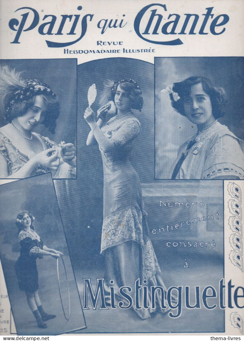Revue PARIS QUI CHANTE N°348 Du 3 Octobre 1909  Spécial MISTINGUETTE  (CAT4088 /346) - Musique