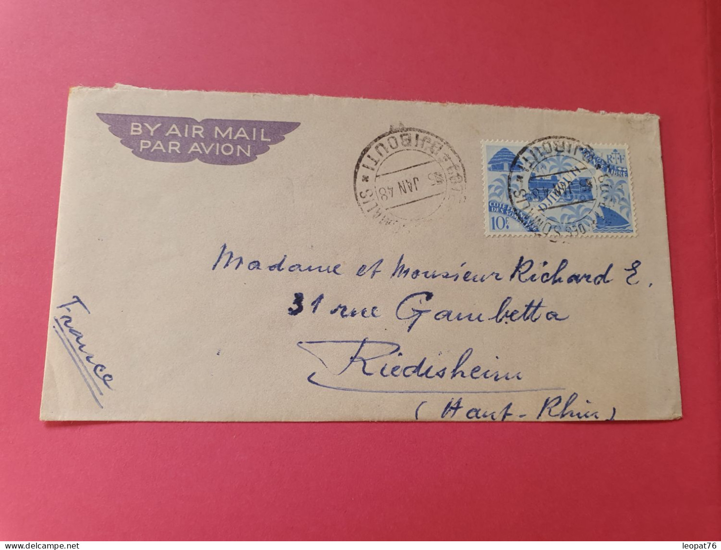 Côte Des Somalis - Enveloppe De Djibouti Pour La France En 1948 - Réf 3535 - Covers & Documents