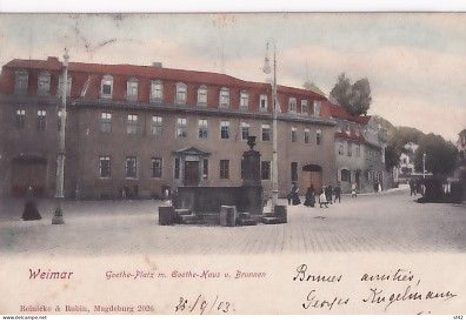 WEIMAR             GOETHE PLATZ  M GOETHE HAUS U BRUNNEN                 PRECURSEUR   +  TIMBRES - Weimar