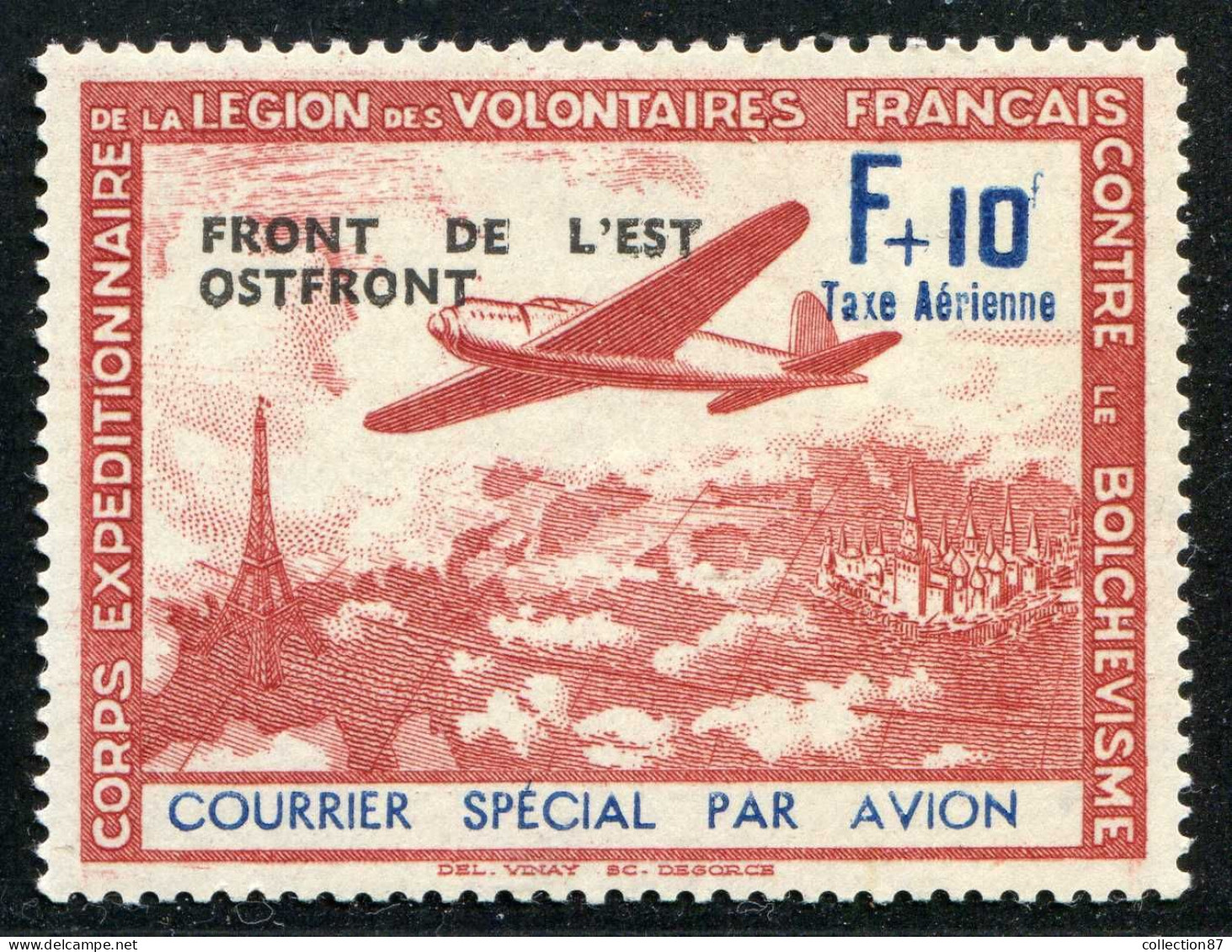 REF093 > FRANCE LVF < Yv N° 5 * Neuf Dos Visible - MH * - Aviation Avion Bombardier - War Stamps