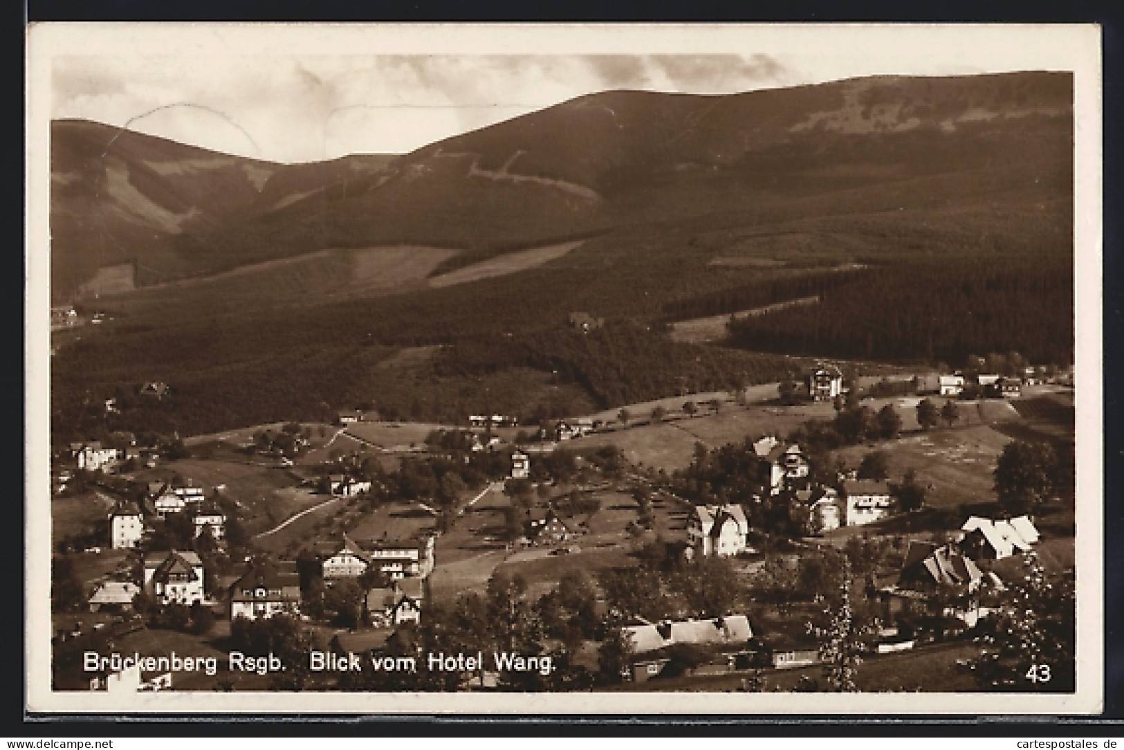 AK Brückenberg /Riesengebirge, Blick Vom Hotel Wang  - Schlesien