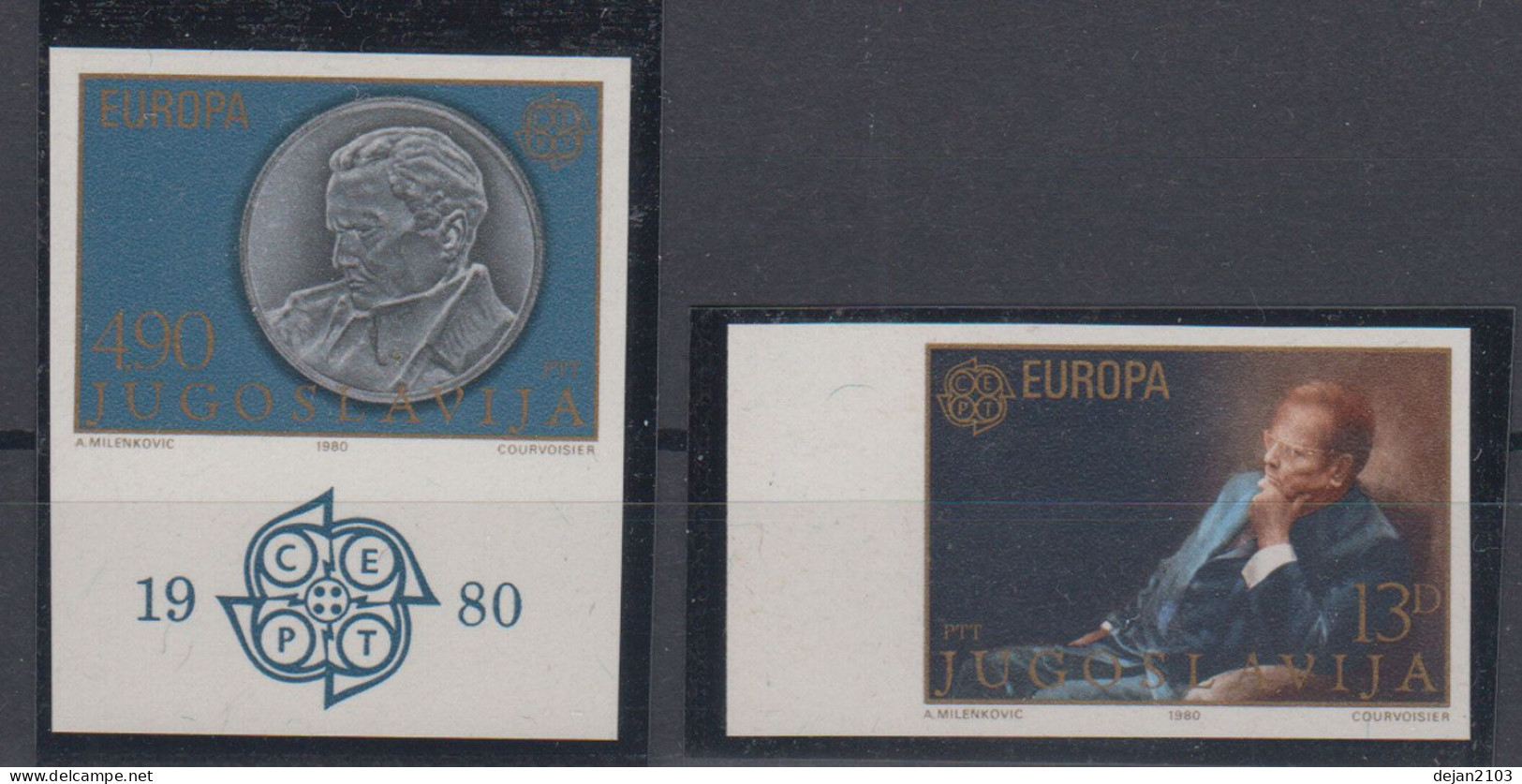 Yugoslavia Tito-Europa Cept Imperforated 1980 MNH ** - Nuevos