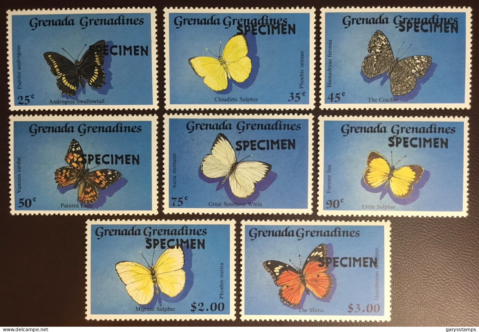 Grenada Grenadines 1989 Butterflies Specimen MNH - Mariposas