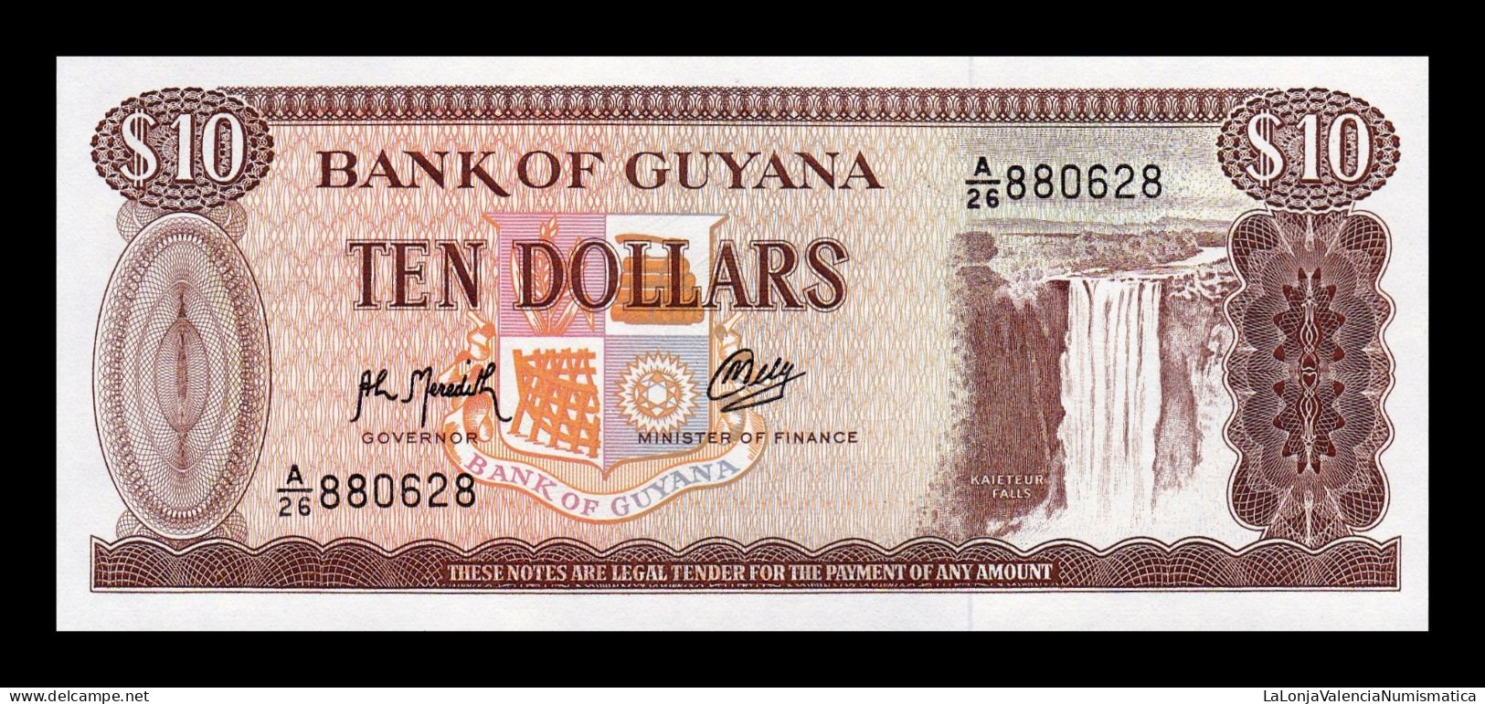 Guyana 10 Dollars 1992 Pick 23f Sc Unc - Guyana