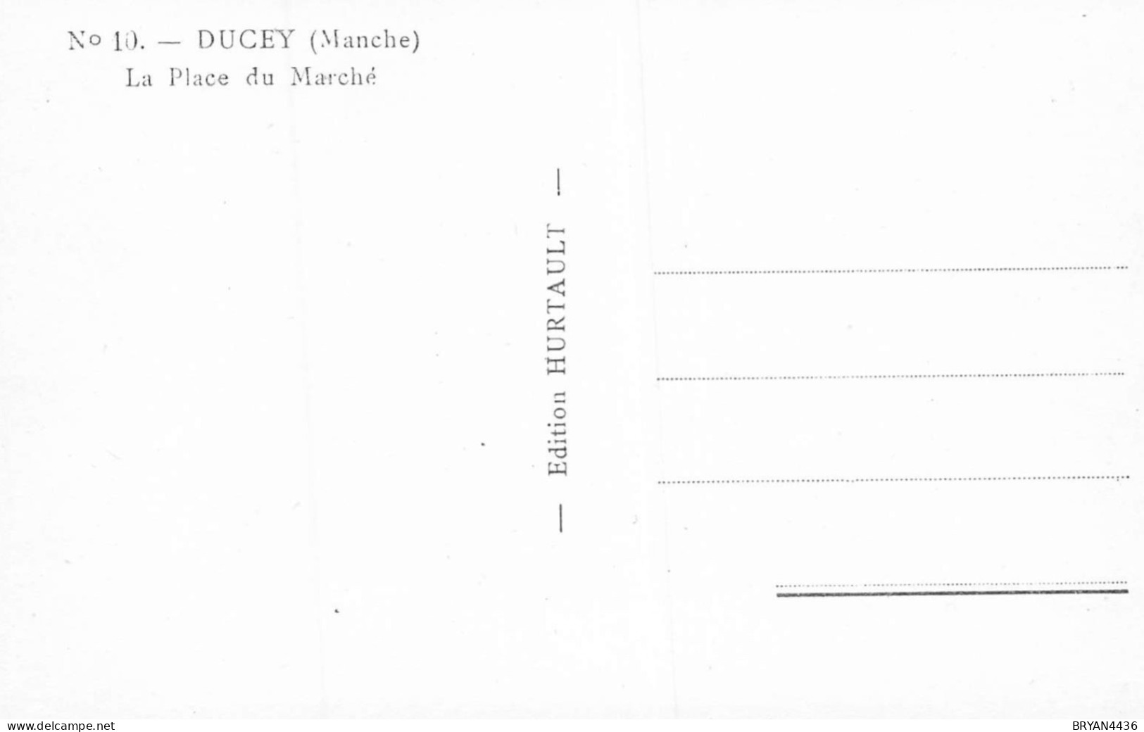 50 - DUCEY - LA PLACE DU MARCHE - CARTE 9x14cm TRES BON ETAT - Ducey