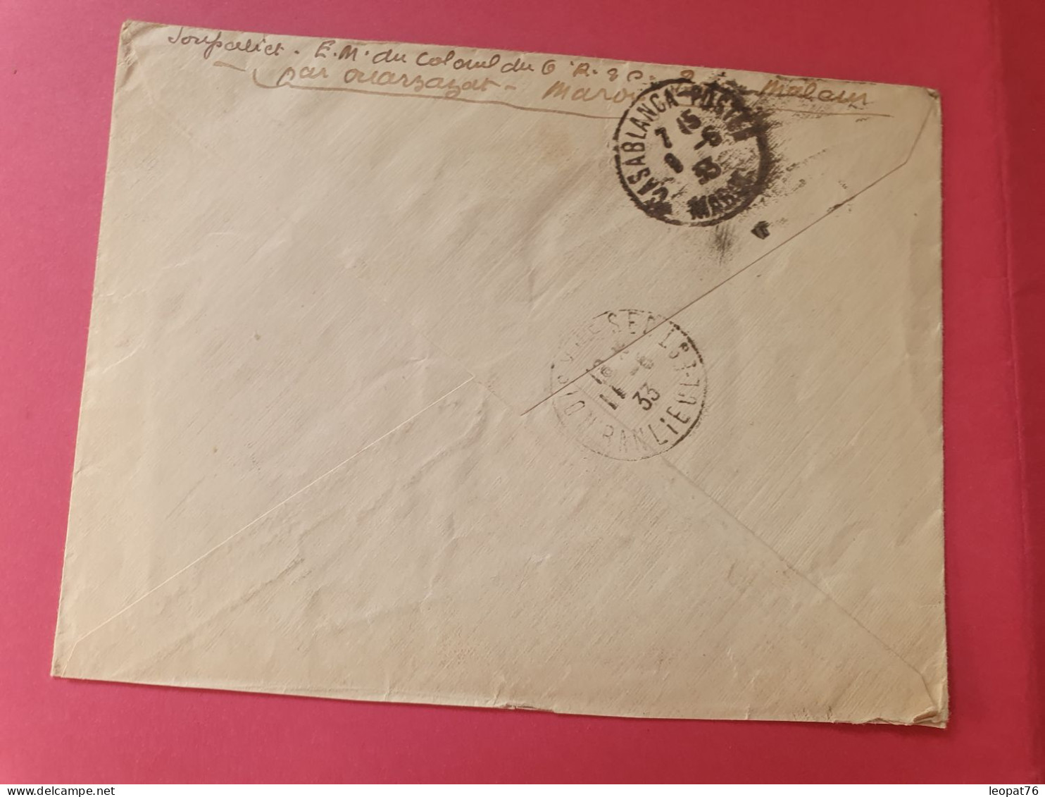 Maroc - Enveloppe En Fm Par Avion Pour La France En 1933 - Réf 3541 - Covers & Documents