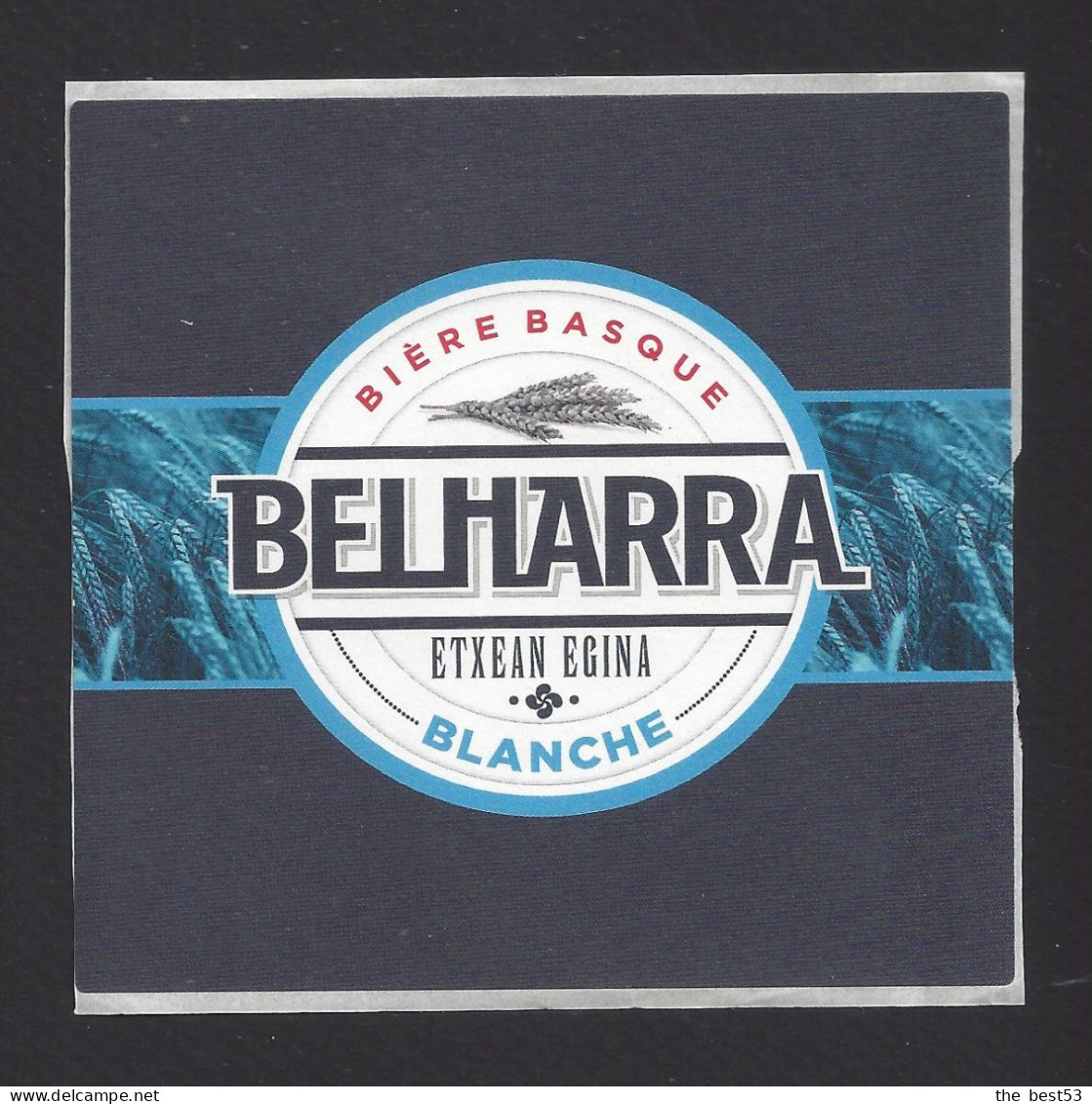 Etiquette De Bière Blanche  -  Brasserie Belharra  à  Bayonne   (64) - Beer