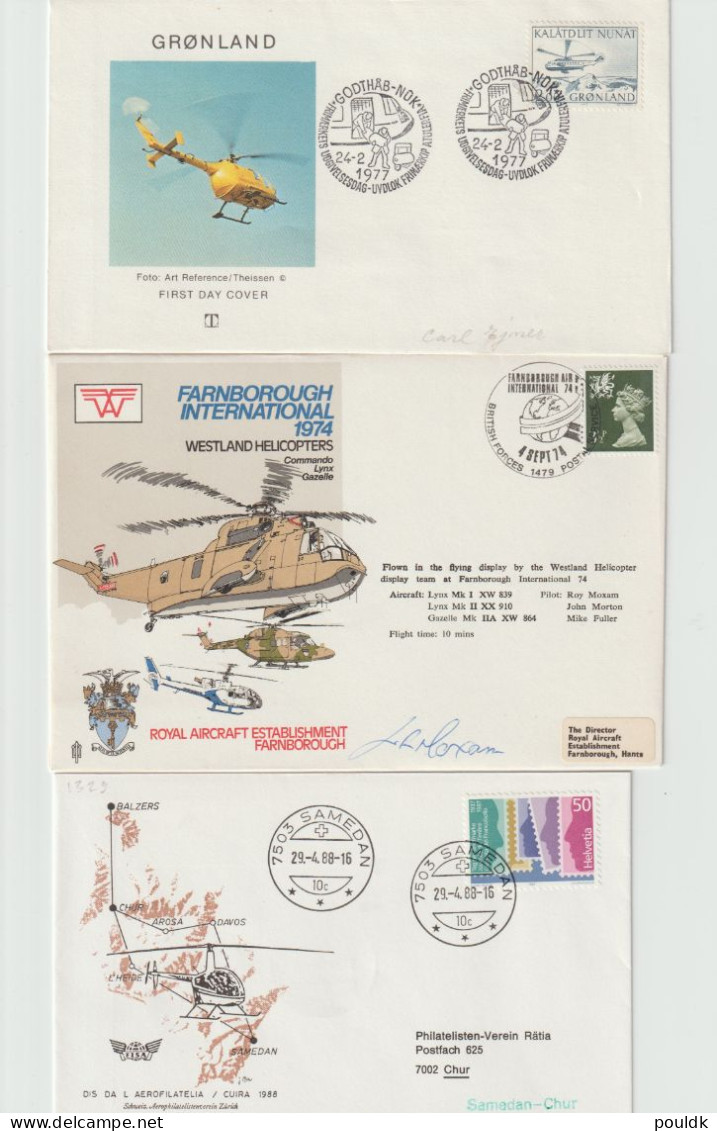 10 Covers With Helicopter Theme, Anything Can Be Here. Postal Weight Approx 270 Gramms. Please Read Sales Conditions Und - Helikopters