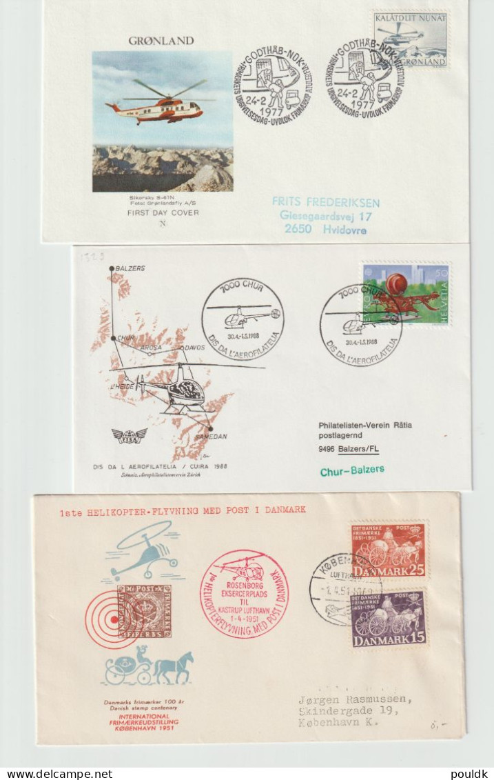 10 Covers With Helicopter Theme, Anything Can Be Here. Postal Weight Approx 270 Gramms. Please Read Sales Conditions Und - Elicotteri