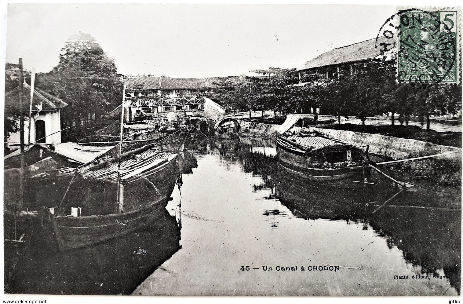 CPA Carte Postale / Indo-Chine, Indochine, Cochinchine, Vietnam / Planté, éditeur - 45 / Un Canal à Cholon. - Viêt-Nam