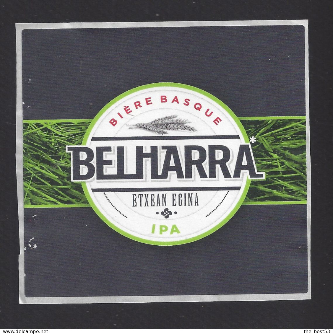 Etiquette De Bière IPA  -  Brasserie Belharra  à  Bayonne   (64) - Birra