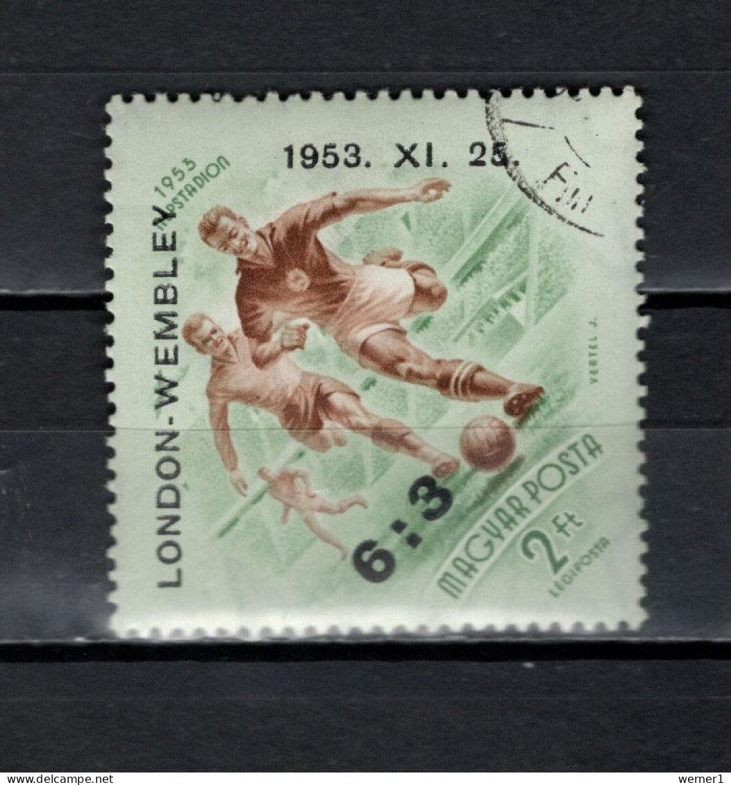 Hungary 1953 Football Soccer Stamp With Overprint „LONDON-WEMBLEY / 1953. XI. 25. / 6:3“ CTO - Used Stamps