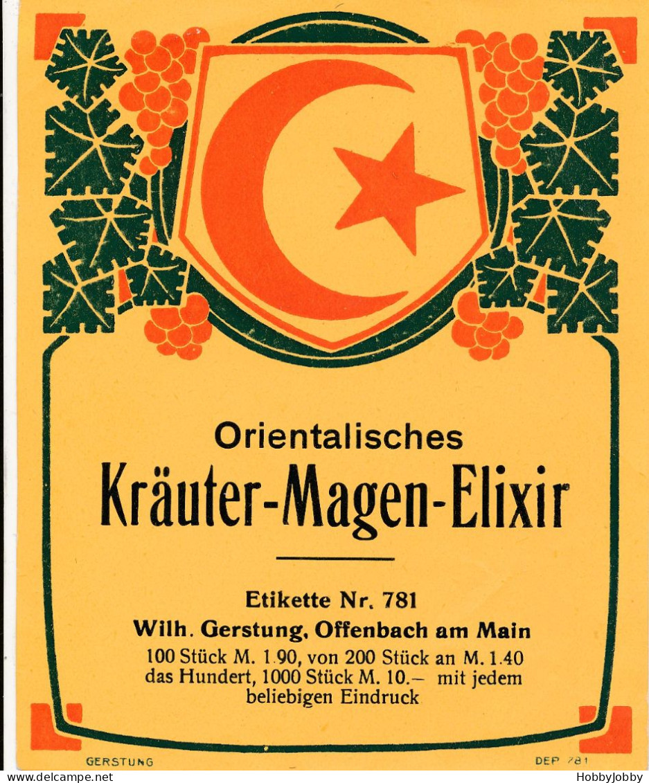 NussbergeR SCHWARTZE KATZ` Rheinsling Auslese / Sylvaner Pr. Bressanone / + Orientalisches Kräuter-Magen-Elixir-Etikette - Weisswein