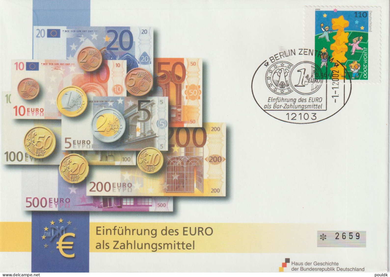 Germany FDC 2002 Euro - Wholesale Lot W/20 FDC. Postal Weight Approx 190 Gramms. Please Read Sales Conditions Under Imag - 2001-2010