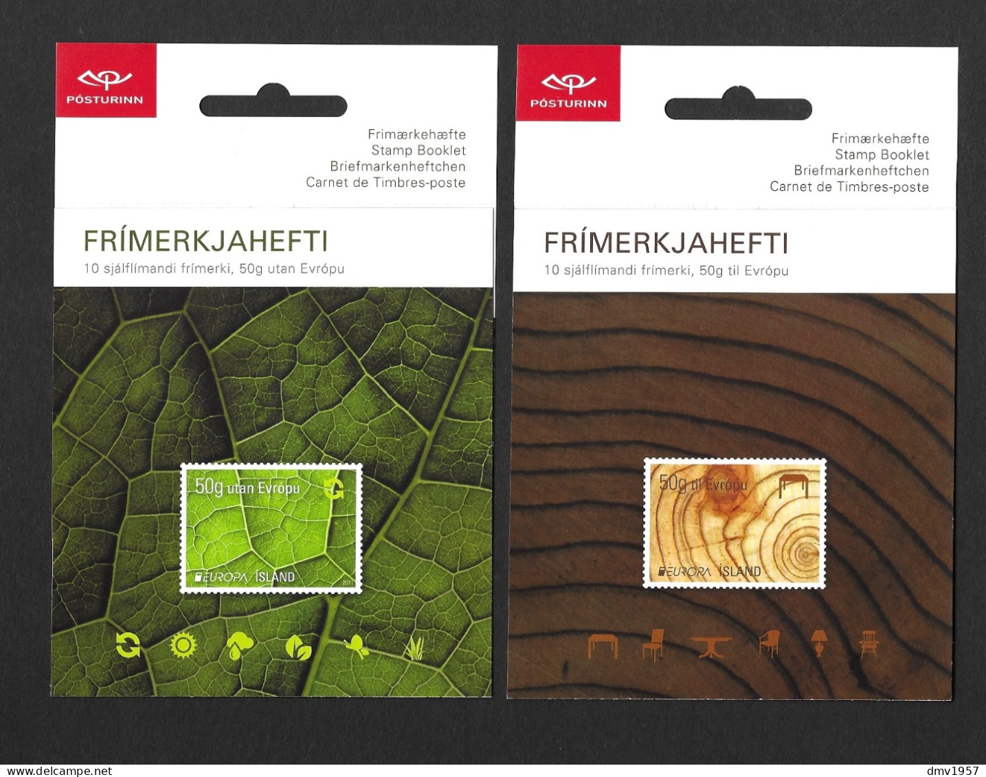 Iceland 2011 S/A Europa Sg 1316/7 Booklets - Carnets