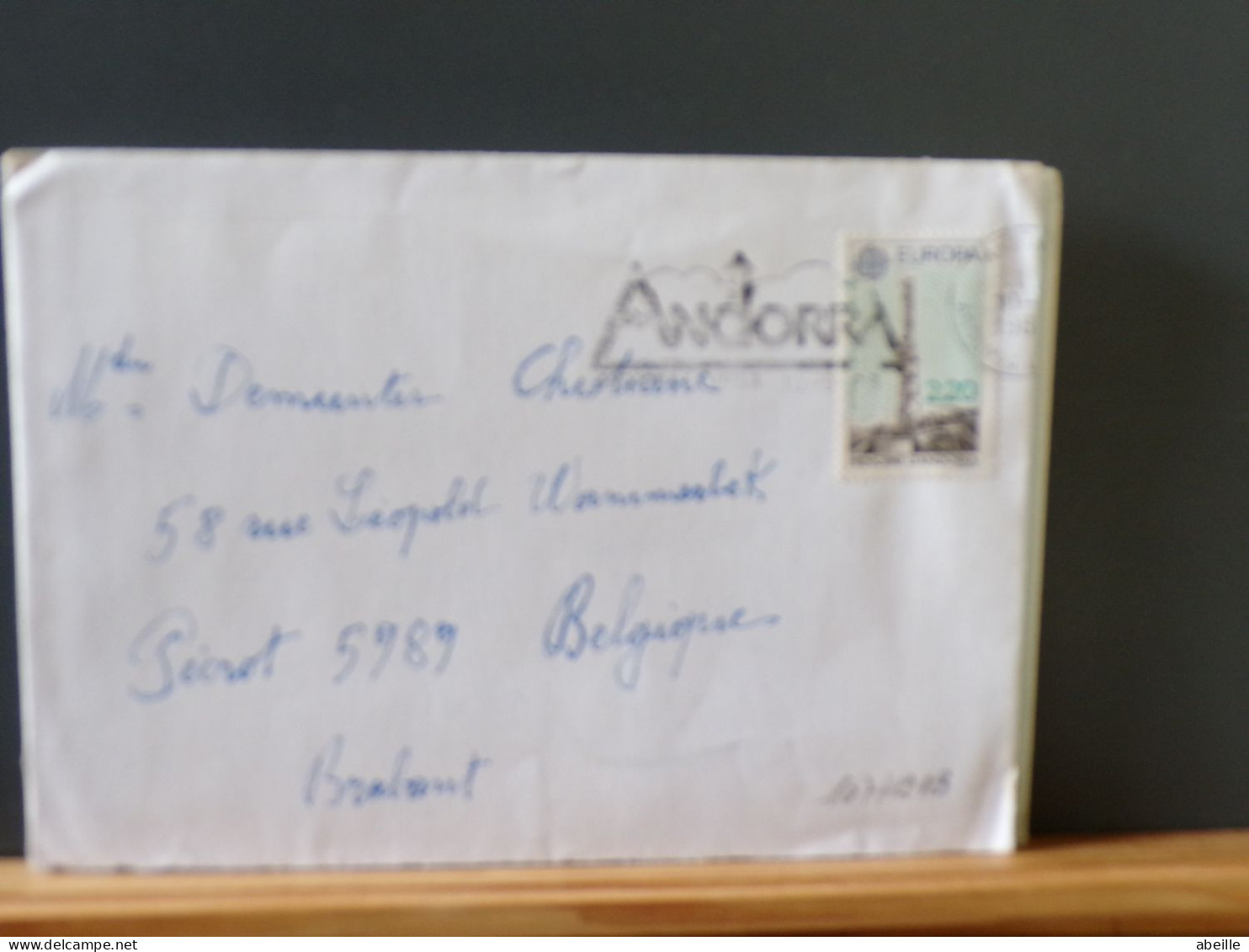 107/121B   LETTRE    ANDORRE  POUR LA BELG. 1984 - Lettres & Documents