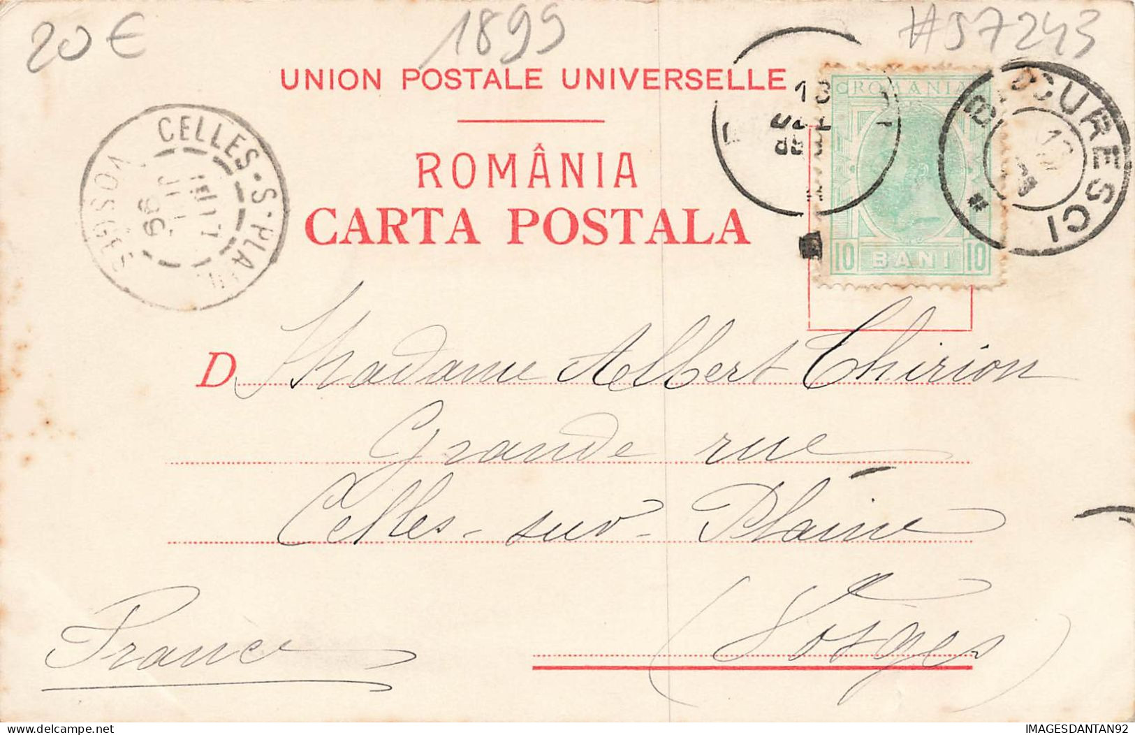ROUMANIE #FG57243 SALUTARI DIN ROMANIA ATTELAGE AGRICULTURE 1899 - Romania