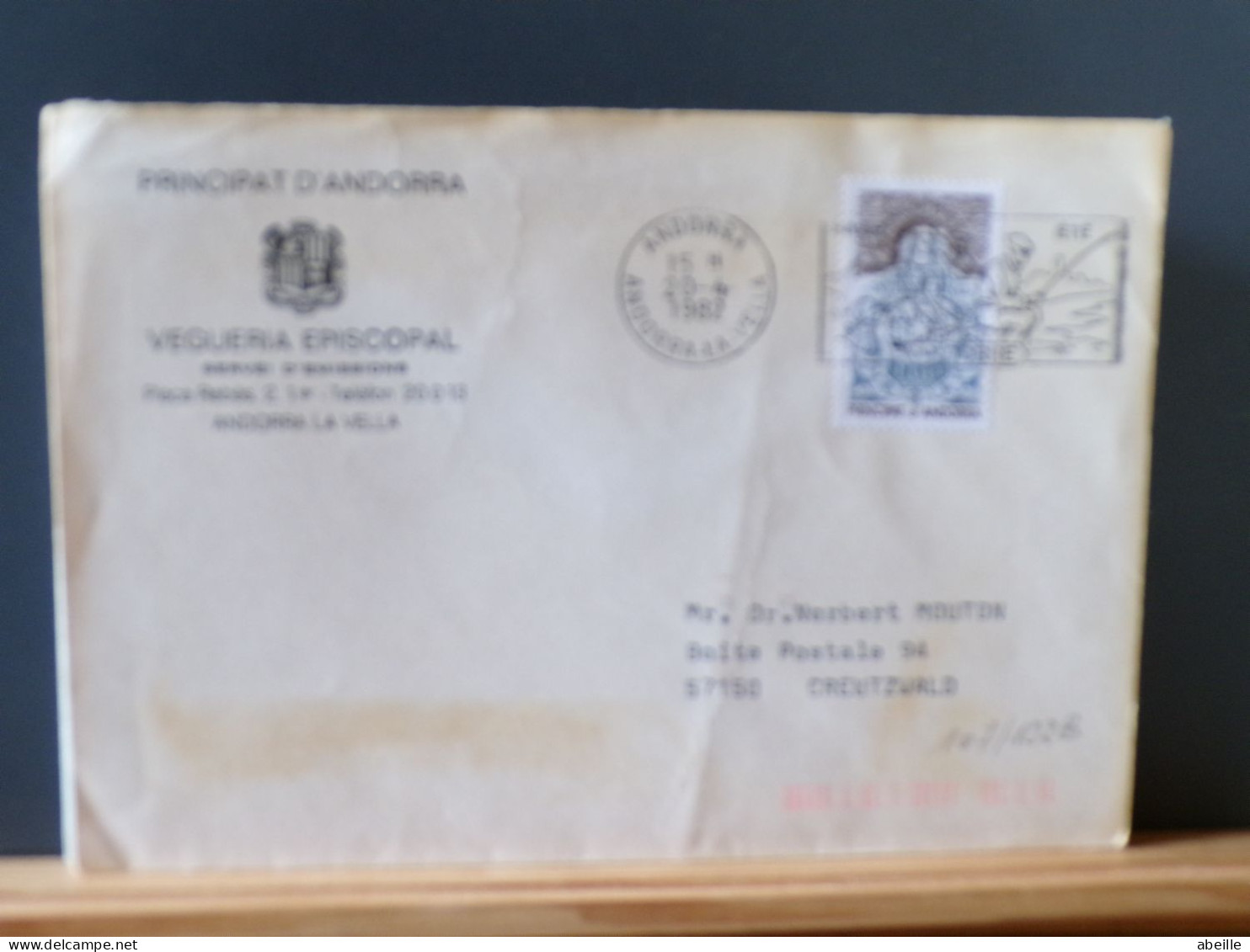 107/122B   LETTRE    ANDORRE  1982 - Covers & Documents