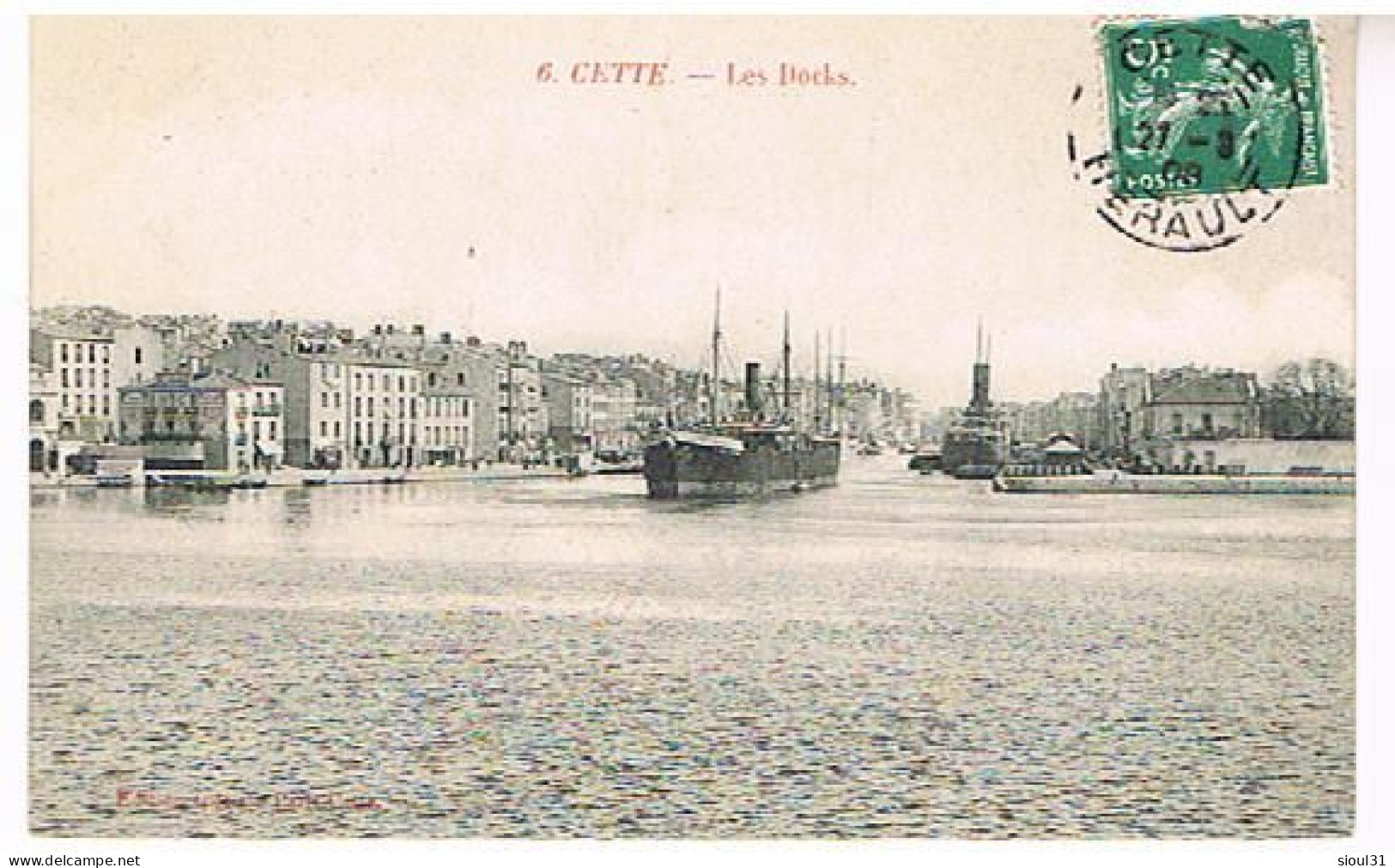 34 SETE CETTE   LES DOCKS  1908 - Sete (Cette)