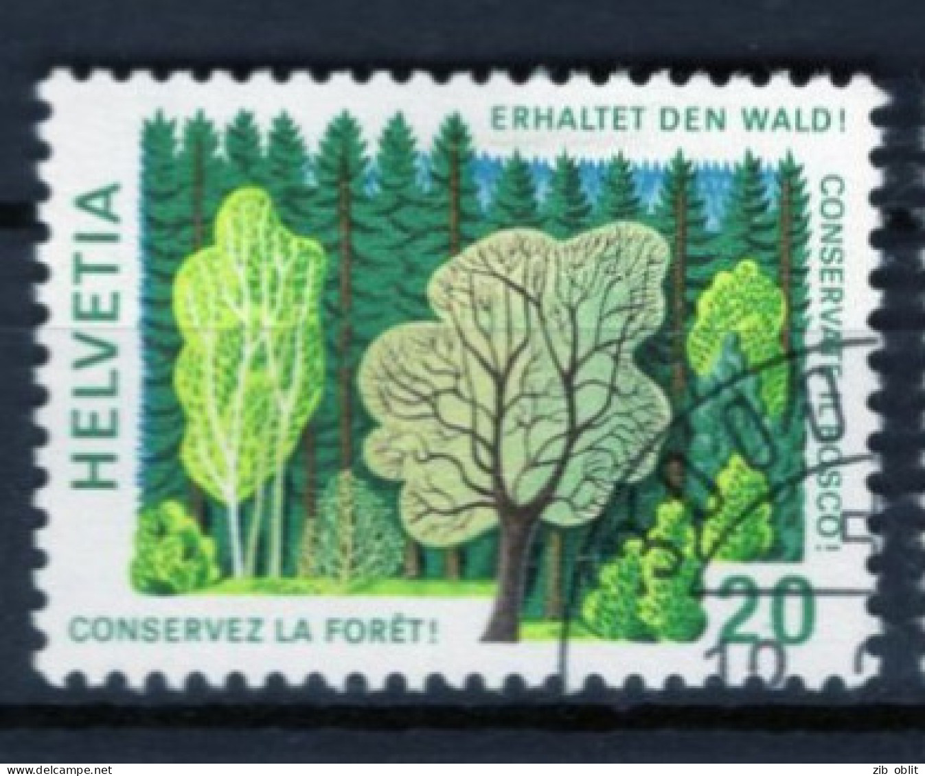 (alm10) Suisse PROTECTION NATURE FORET TREES ARBRES Obl - Altri & Non Classificati