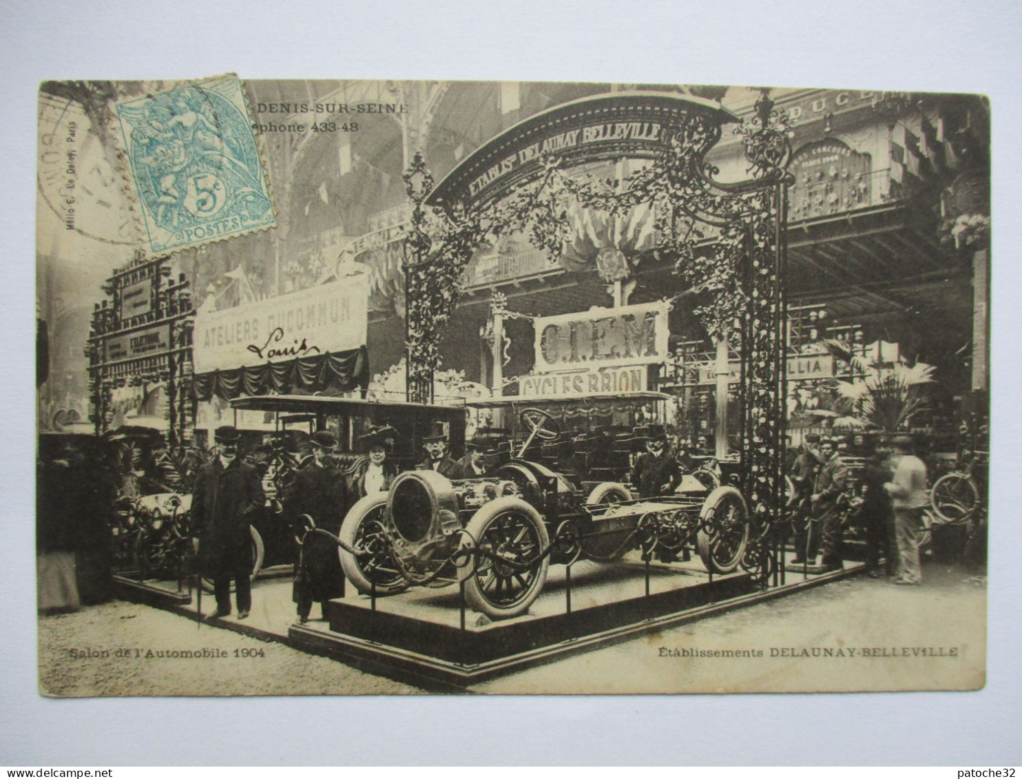 Cpa...salon De L'automobile 1904...établissements Delaunay-Bellevill...1908...animée... - Toerisme