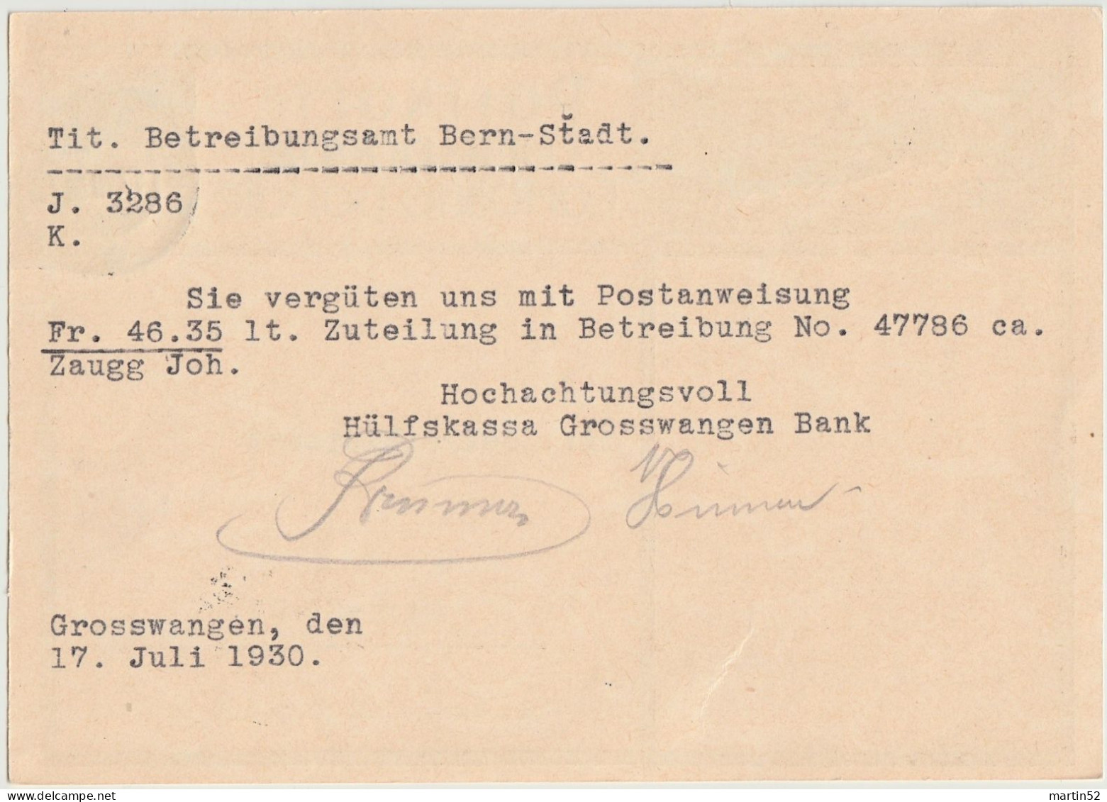 Schweiz Suisse 1930:  Bild-PK / CPI "MONTANA-LAC-GRENON" Mit ⊙ GROSSWANGEN 17.VII.30 - Stamped Stationery