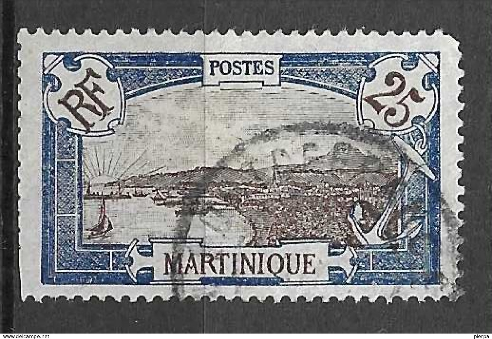 MARTINICA - 1908 - FORT DE FRANCE - 25 C. - USATO (YVERT 68 - MICHEL 63) - Usados