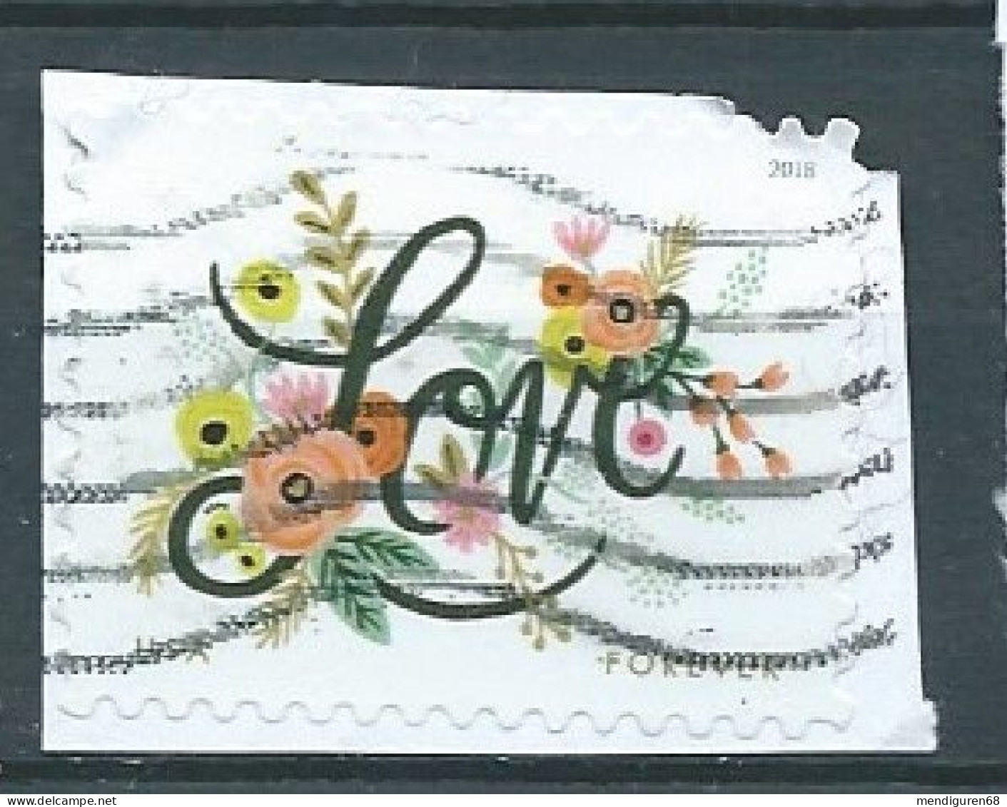 VERINIGTE STAATEN ETAS UNIS USA 2018 LOVE FLOURISHES F USED ON PAPER SN 5255 MI 5459 YT 5077 - Used Stamps