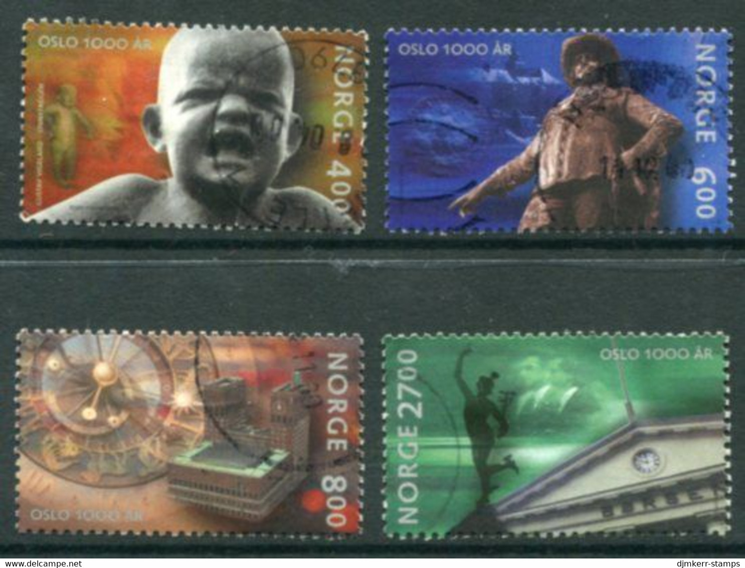 NORWAY 2000  Millenary Of Oslo Used.  Michel 1342-45 - Gebraucht